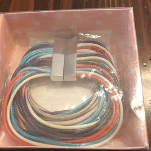Rainbow bracelet with metal clasp